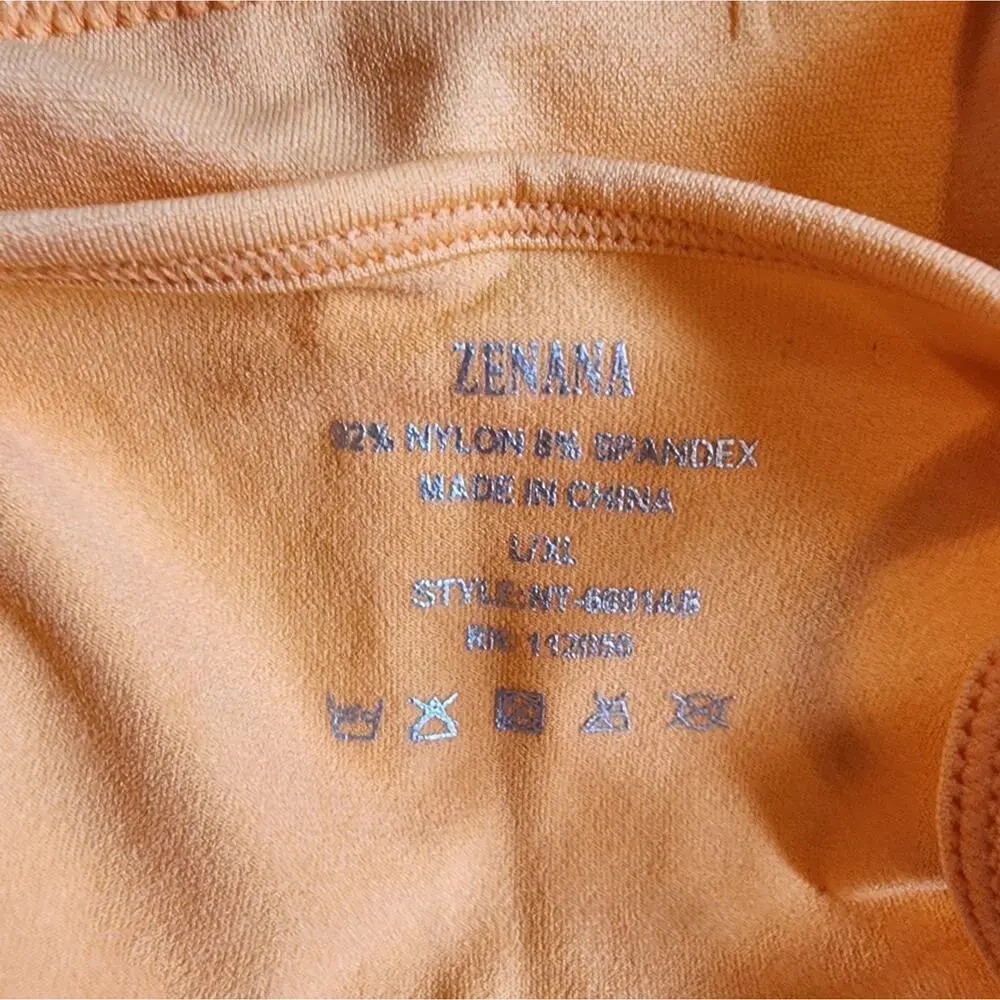 ZENANA PEACHY/ORANGE KAY LACE BRA SIZE LARGE/XL